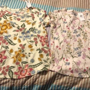 Two Old Navy girls shirts